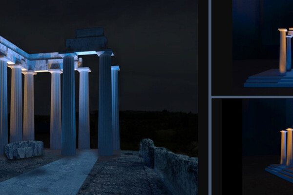 Πρόταση φωτισμού του Ναού του Δία στη Νεμέα