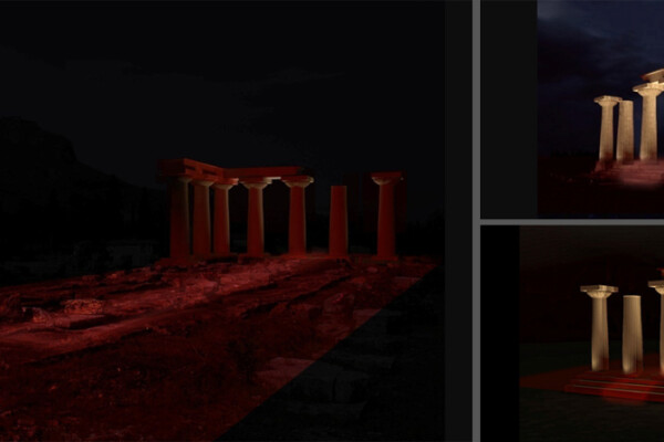 Πρόταση φωτισμού του Ναού του Απόλλωνα στην Κόρινθο